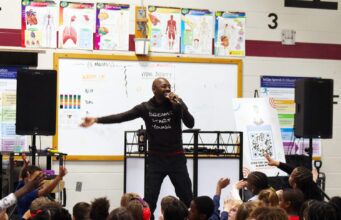 Milwaukee-based performer L.E.X. inspires students during two-week hip-hop residency with MMSD