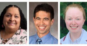 Dr. Patricia Téllez Giron Salazar, Dr. Jonathan Takahashi and Amelia Baltes inducted into the Gold Humanism Honor Society