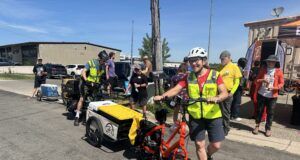 “Pedaling with a purpose.” Meals on 2 Wheels celebrates launch of e-bike grocery delivery service