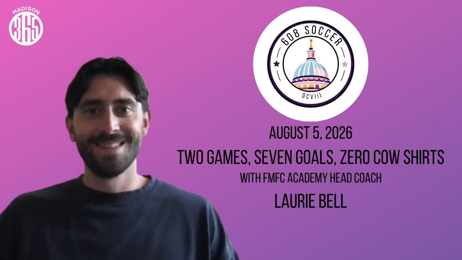 608 Soccer Show: Two games, seven goals, zero cow shirts! With Laurie Bell