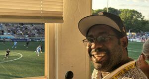 “GOOOOOOOALLL!” Forward Madison PA announcer Christopher Pennant brings excitement, journalistic rigor to game day